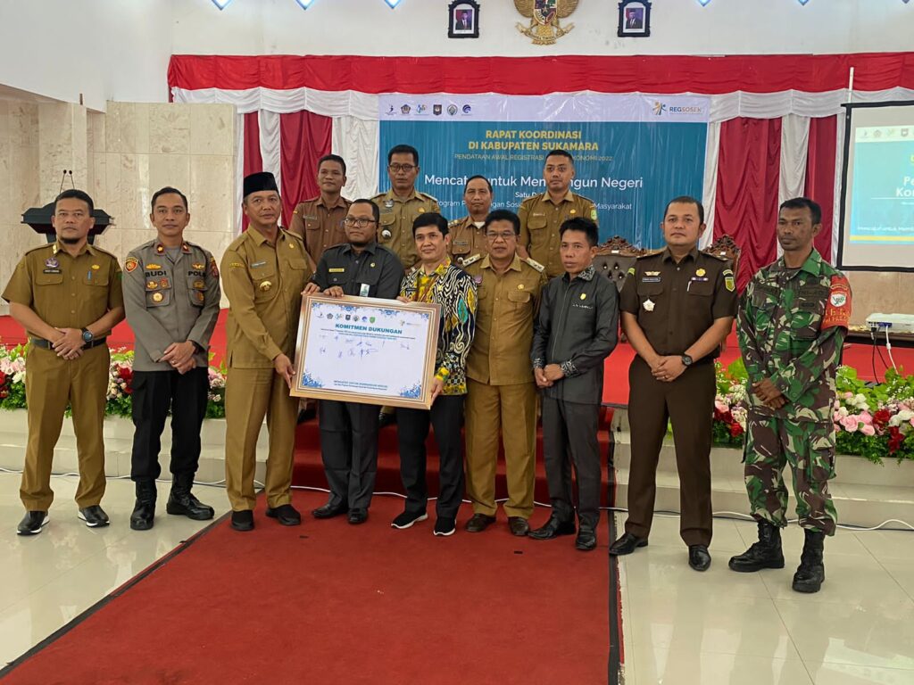 Rakorda Pendataan Awal Registrasi Sosial Ekonomi (Regsosek) Tahun 2022 Kabupaten Sukamara
